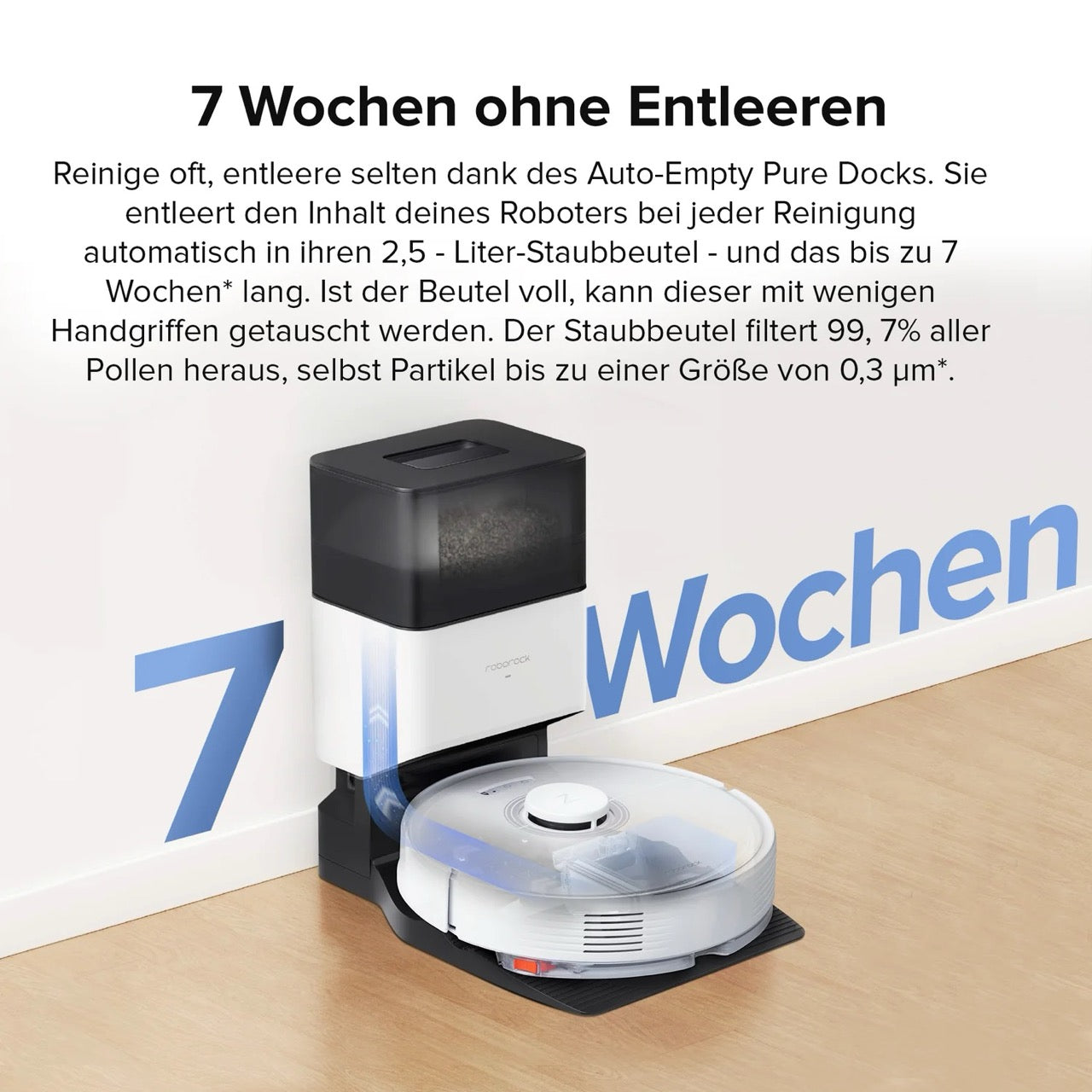 Roborock Q7 Max+ Saug-Wischroboter mit Entleerungsstation