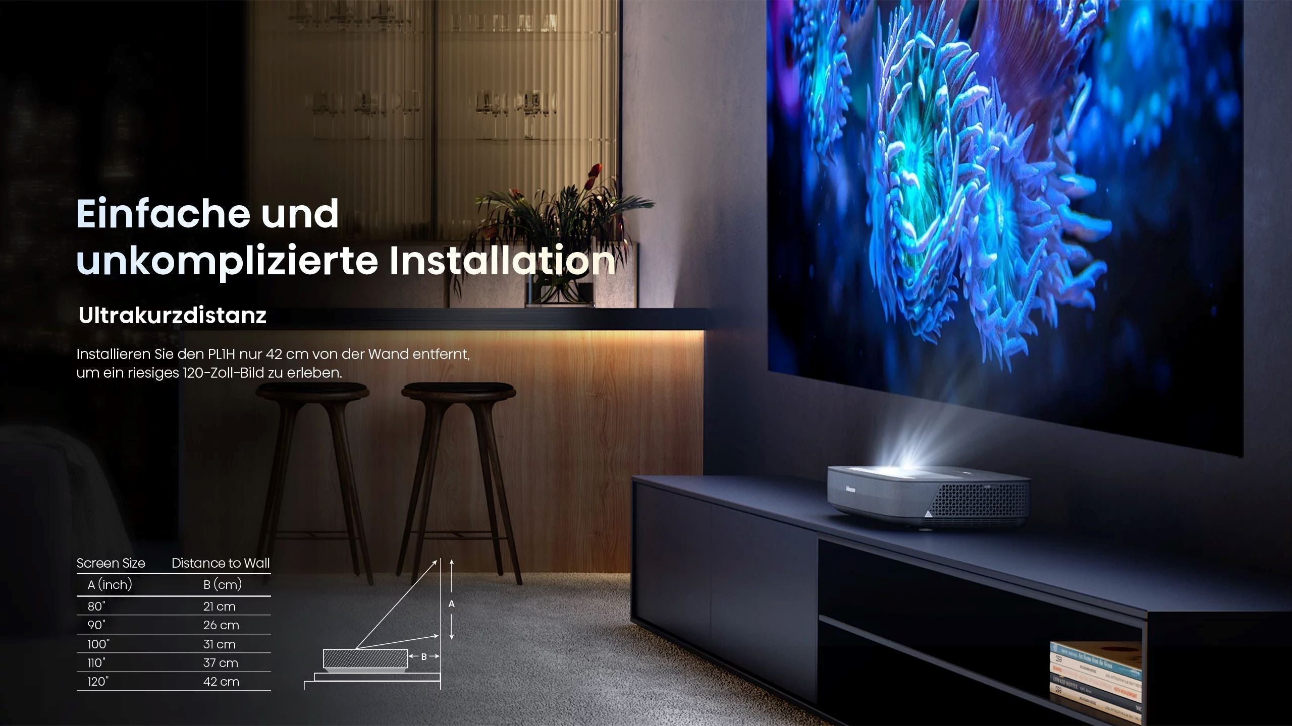 Hisense PL1 Laser TV Ultrakurzdistanz-Beamer