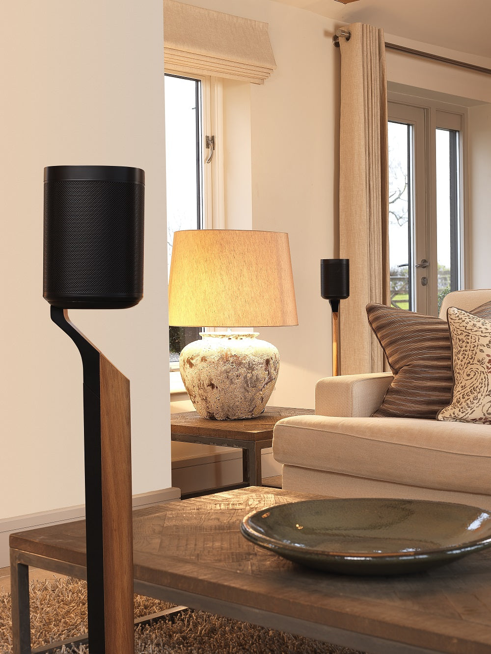 Flexson Premium Standfuß One/One SL/Play:1 FLXS1PFS1021 Schwarz/Walnuss