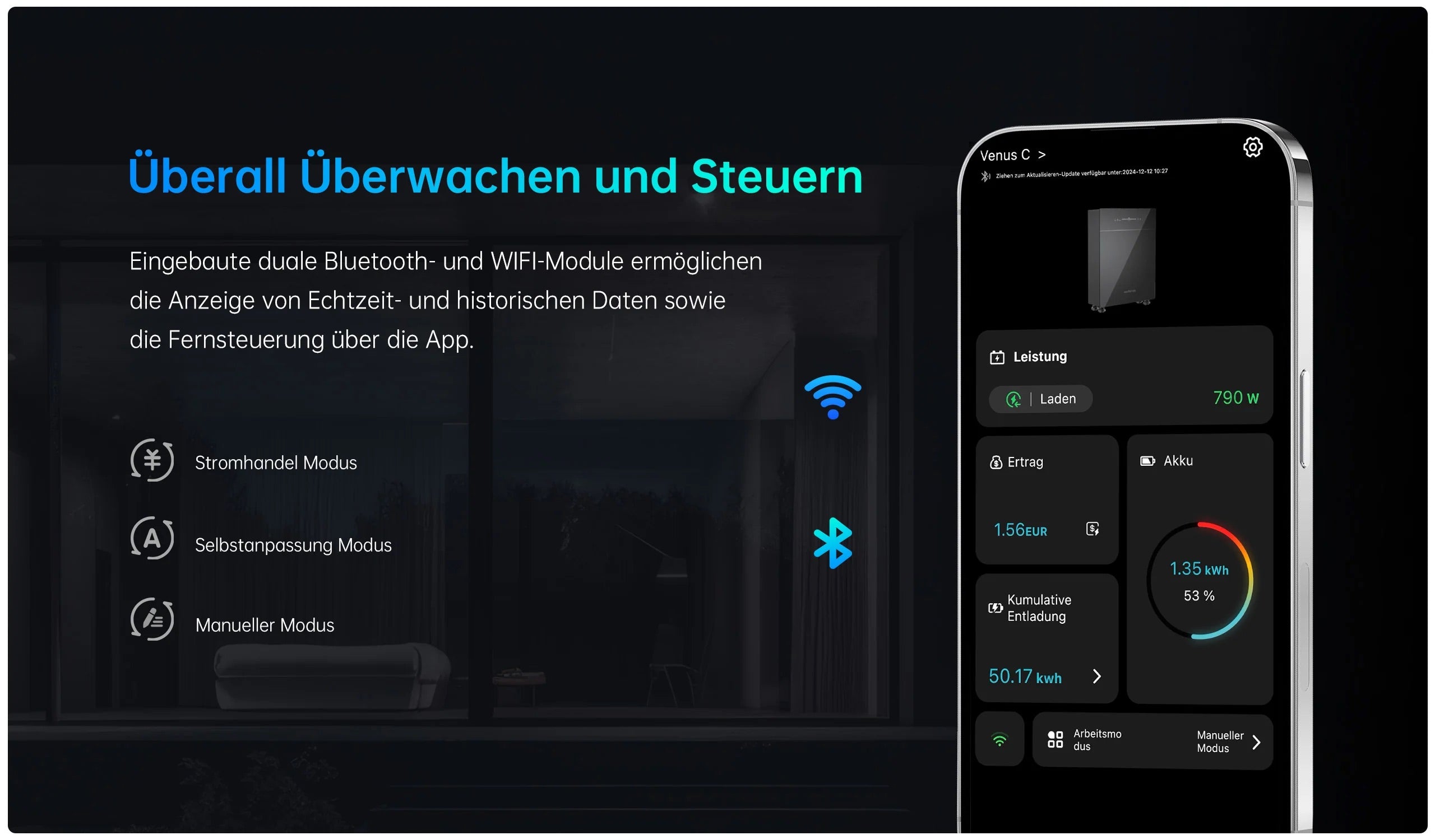 Marstek VENUS E 5,12 kWh AC-gekoppelter AIO Solarspeicher On/Offgrid