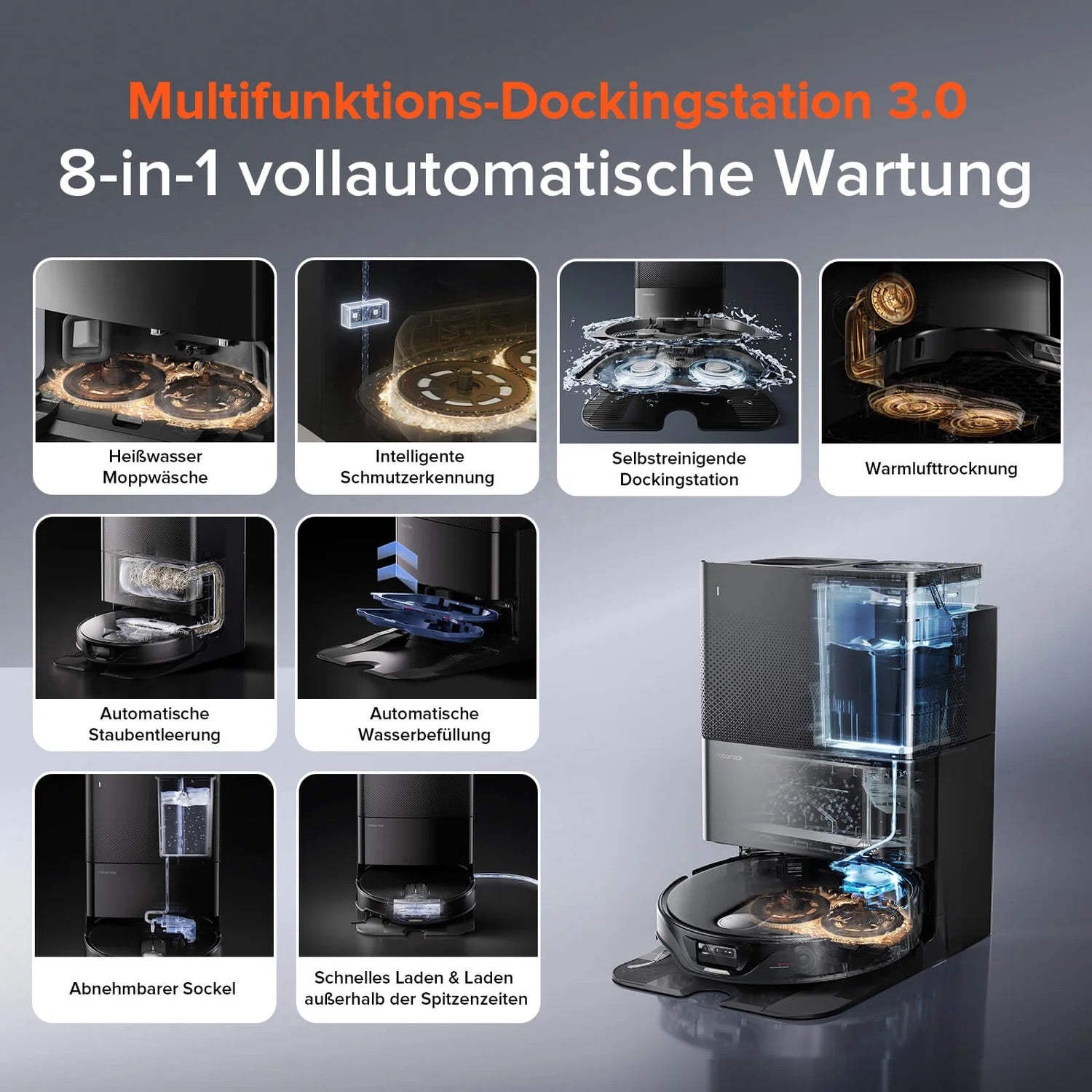 Roborock Qrevo Slim Saugroboter mit Multifunktions-Dockingstation 3.0